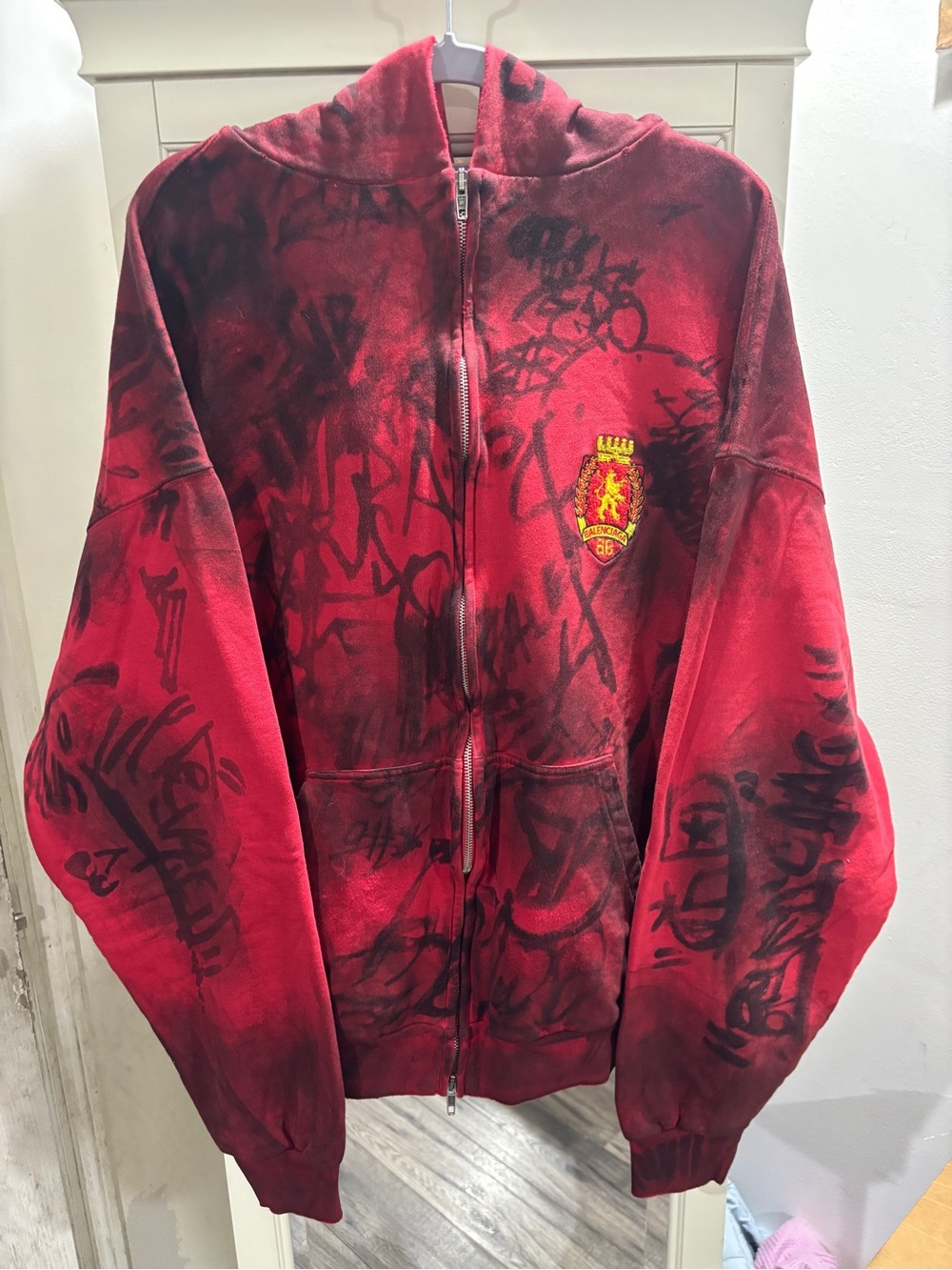 Balenciaga Red Skater Zip